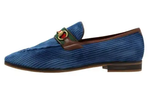 GUCCI Horsebit Loafers Men's Blue