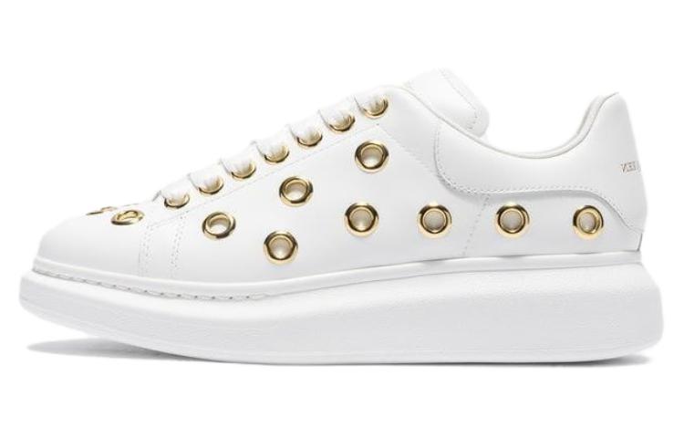 Женские кроссовки Alexander McQueen из кожи (белые)