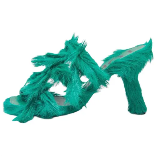 LOEWE Petal Slide Slippers Women's Green