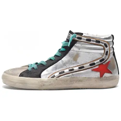 Golden Goose Stylish Skateboarding Shoes Women's Silver