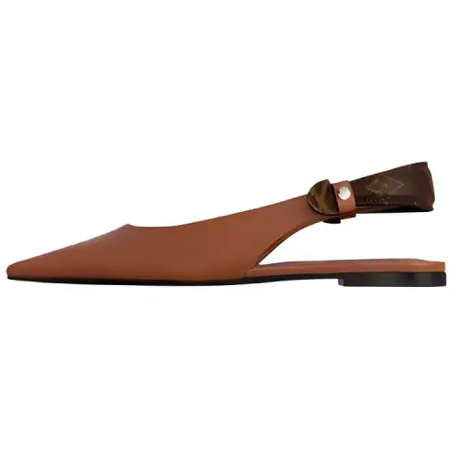 LOUIS VUITTON Legacy Cow Leather Casual Shoes Women's Brown