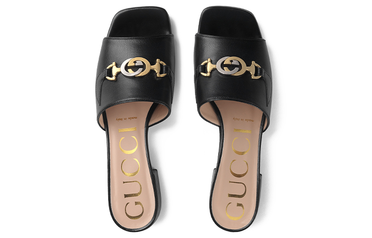 Женские сабо Gucci Zumi (черные) — фото 3