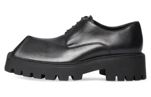 Balenciaga Rhino Derby Shoes 'Black Smooth Calfskin' Women's