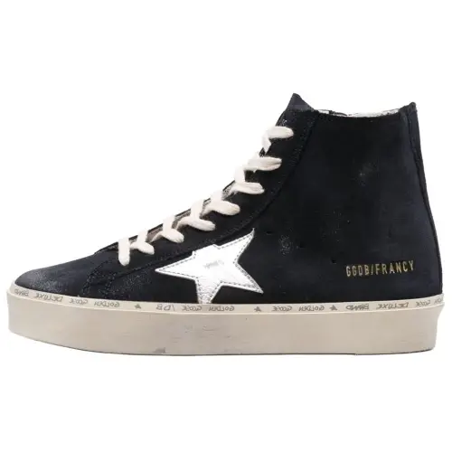 Golden Goose Francy Suede High top Skateboard Shoes Women's Blue