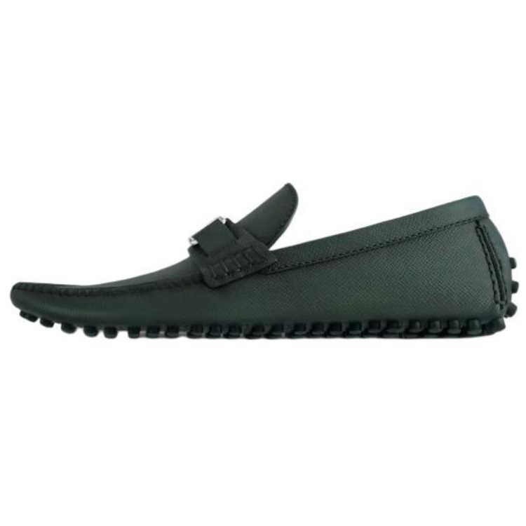 LOUIS VUITTON Hockenheim Gommino Loafers Men's Green