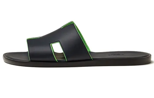 HERMES Izmir Slide Slippers Men's Black Green