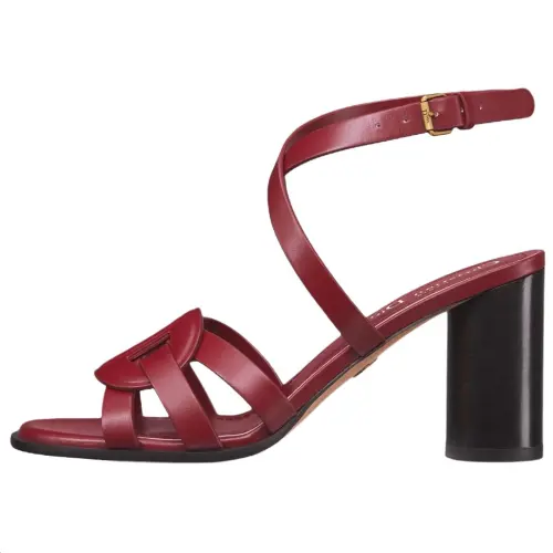 DIOR D Club One Strap Sandals 8cm Women's Red