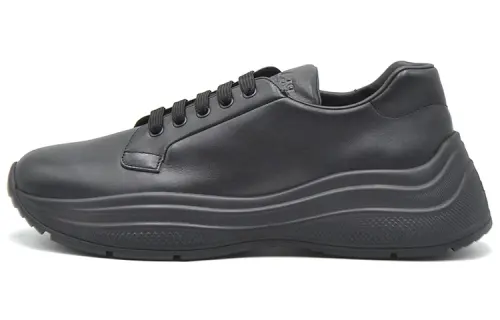 PRADA Americas Cup Xl Low top Platform Athletic Shoes Men's Black