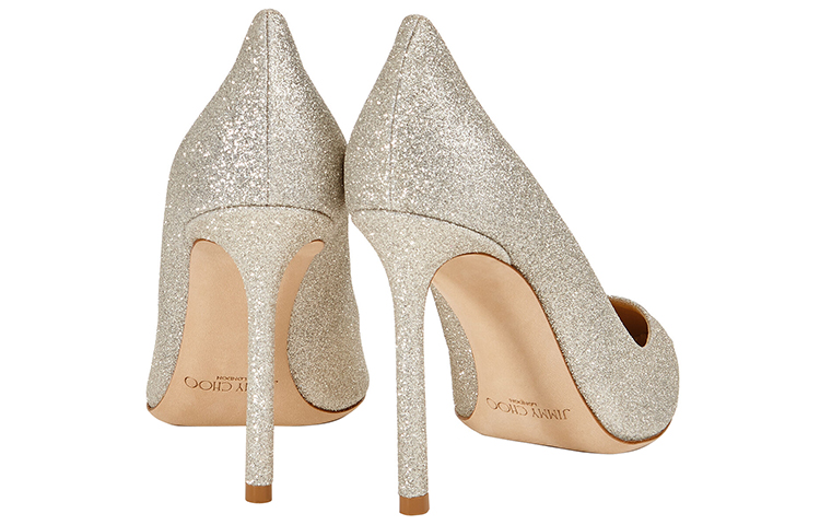 Jimmy Choo Romy Slim Heel High Heels Women's White Gold