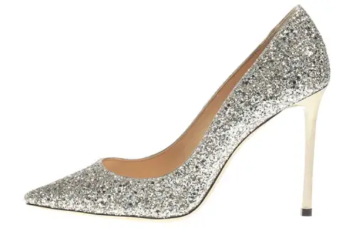 Jimmy Choo Romy Leather Slim Heel High Heels 10cm Women's Champagne