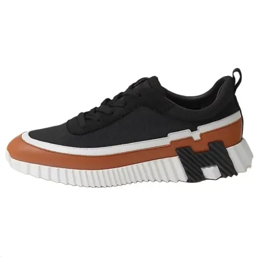 HERMES Bouncing Low top Casual Shoes Men's Black