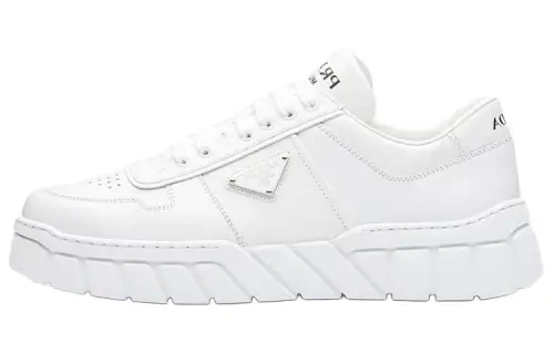PRADA Voluminous Sneakers Leather White White