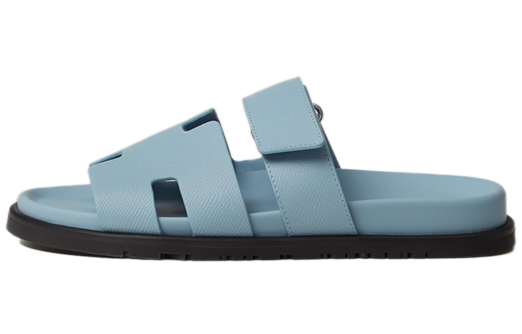 HERMES Chypre Slide Slippers Men's Cerulean