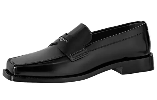 LOUIS VUITTON Leather Casual Shoes Women's Black