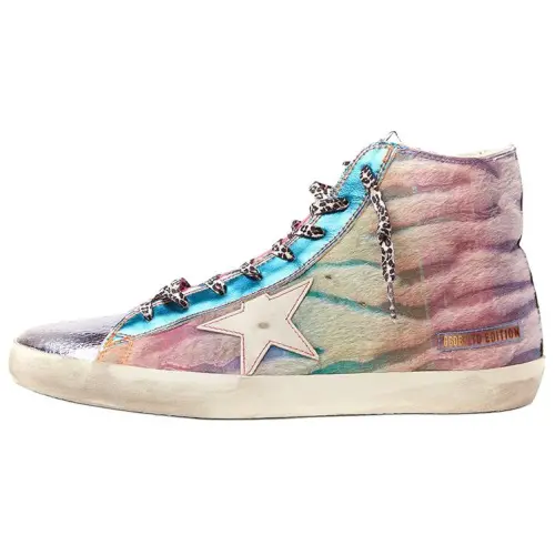 Golden Goose Francy High top Stylish Skateboarding Shoes Women's Multicolor Distressed