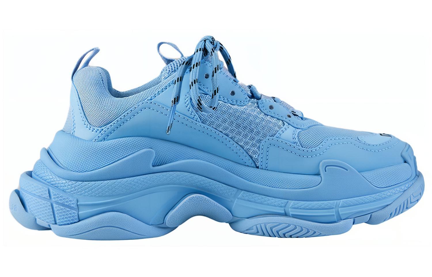 Женские кроссовки Balenciaga Triple S (голубые) — фото 2
