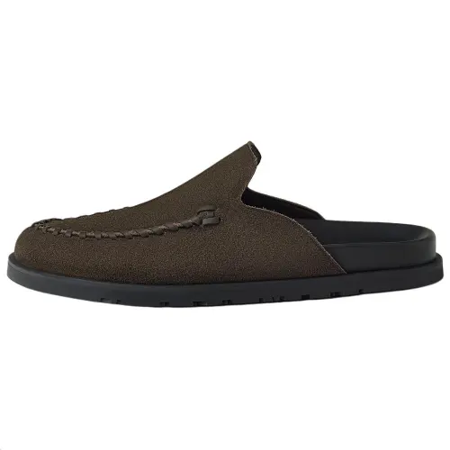 HERMES Johan Closed Toe Slippers Men's Green