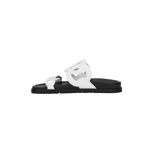 HERMES Extra Slide Slippers Women's Black White