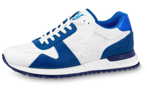 LOUIS VUITTON Lv Run Away Sneakers 'White Monogram With Blue EPI'