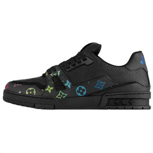 LOUIS VUITTON Trainer Low top Skateboard Shoes Men's Black