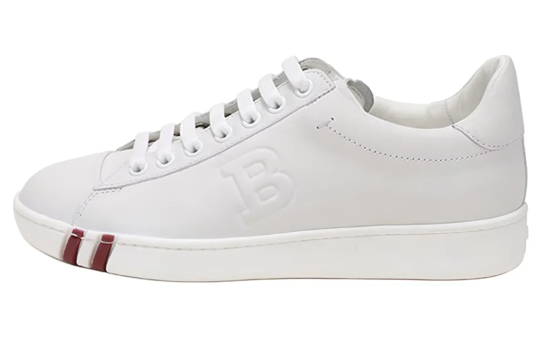 BALLY White Sneakers Stylish Skateboarding Shoes Women's White