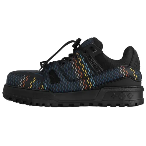 LOUIS VUITTON Trainer Maxi Low top Skateboard Shoes Men's Black
