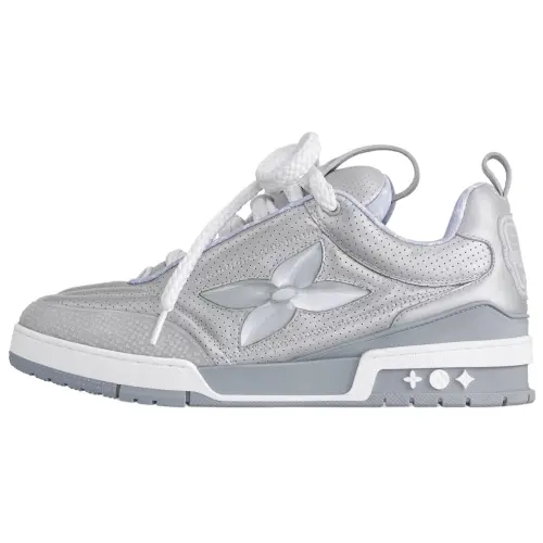 LOUIS VUITTON Skate Low top Skateboard Shoes Men's Silver
