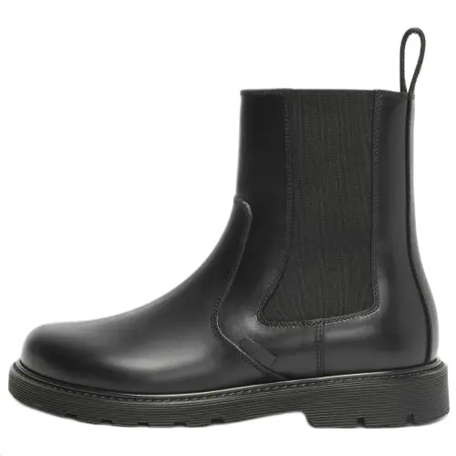 LOEWE Blaze Calfskin Short Chelsea Boots Women's Black
