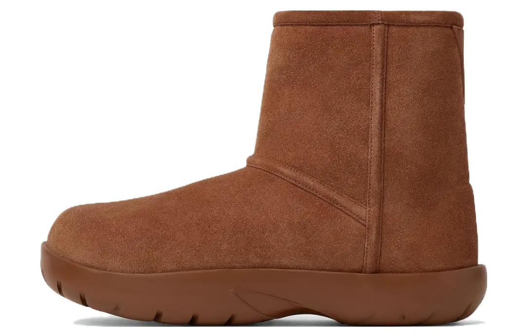 Bottega Veneta Snap Suede Ankle Boots Women's Brown