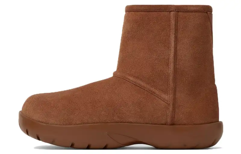 Bottega Veneta Snap Suede Ankle Boots Women's Brown