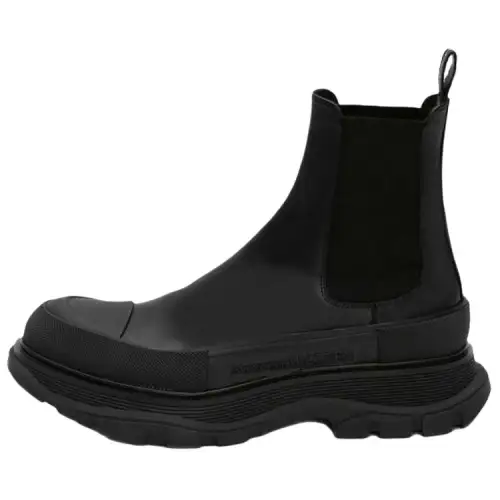 Alexander McQueen Alexander McQueen Tread Slick Trendy Simple Casual Chelsea Boots Men's Black