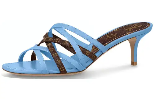 LOUIS VUITTON Revival Slide Slippers Women's Blue