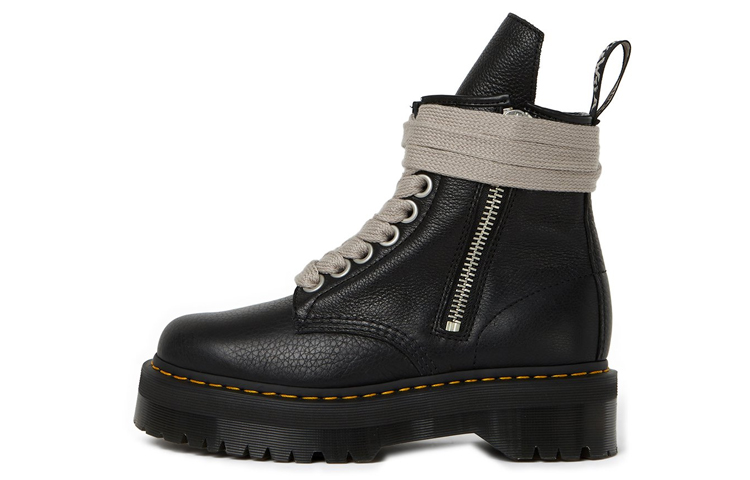 Dr.Martens x RICK OWENS/RO Strobe Cow Leather Fashion Ankle Boots Men's Black