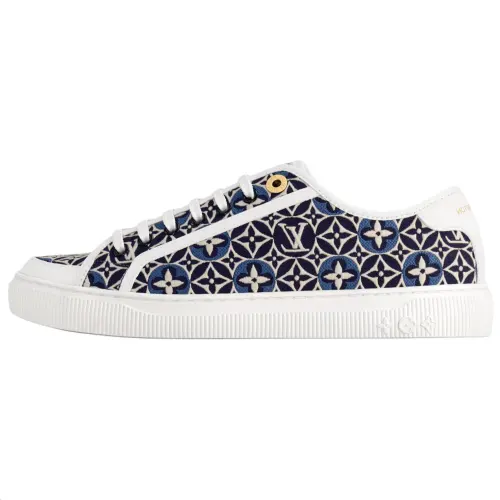 LOUIS VUITTON Lagoo Low top Skateboard Shoes Women's Blue White