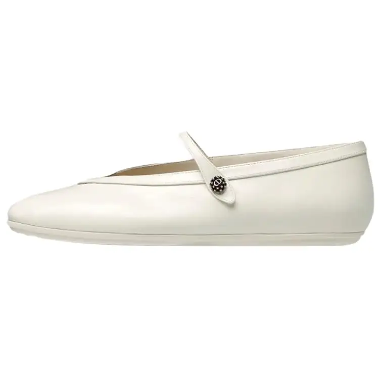 DIOR Flat Mary Jane Shoes Women's White