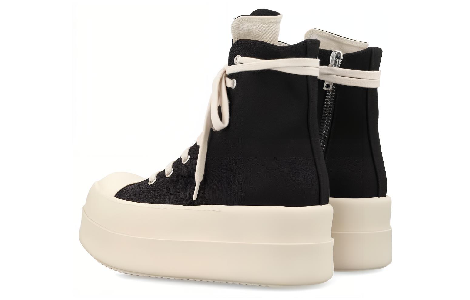 Rick Owens DRKSHDW High top Canvas Shoes Women's Black