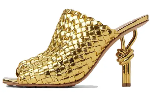 Bottega Veneta Knot Slide Slippers Women's Gold