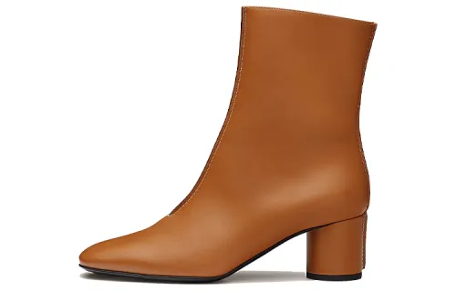 HERMES Dedale Ankle Boots Women's Gilded Beige