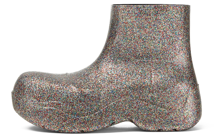 Bottega Veneta Bottega Veneta Puddle Rain Boots Rubber Glitter Boots Women's Gray