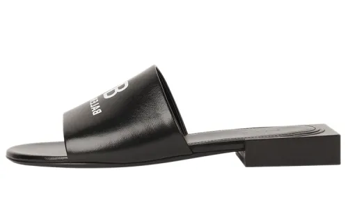 Balenciaga Box Slide Slippers Women's Black