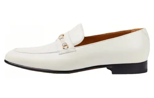 GUCCI Interlocking Loafers Men's White