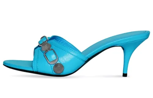 Balenciaga Cagole Slide Slippers Women's Blue