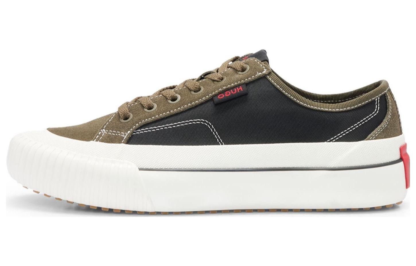 HUGO BOSS Low top Skateboard Shoes Men's Black Green