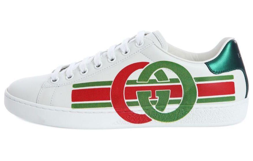 Женские кеды Gucci ACE Interlocking (белые)