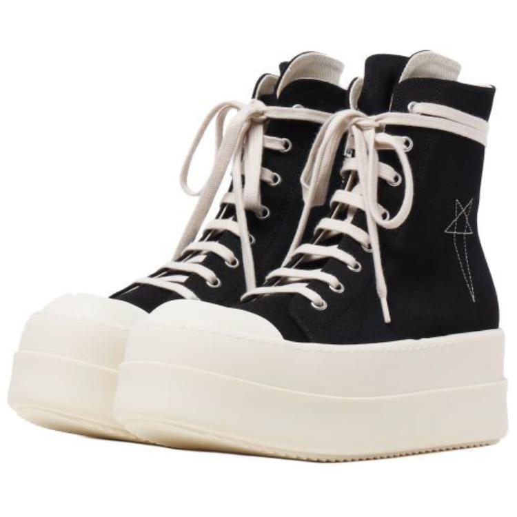Rick Owens DRKSHDW High top Skateboard Shoes Women's Black