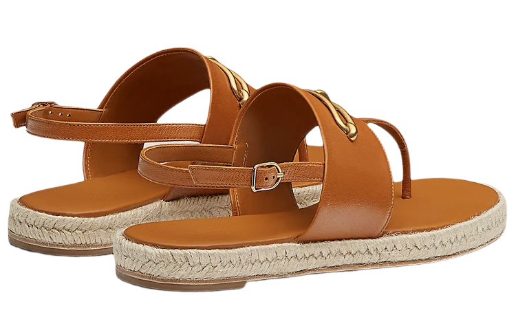 Женские сандалии Hermes Eloise (коричневые) — Коричневый — фото 4
