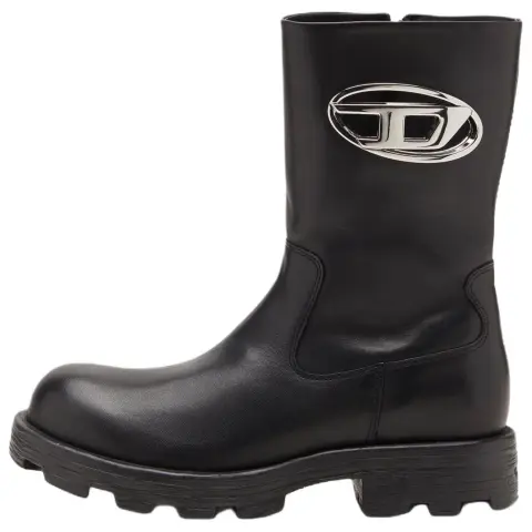 DIESEL D Hammer Biker Ankle Boots 4cm Women's Black