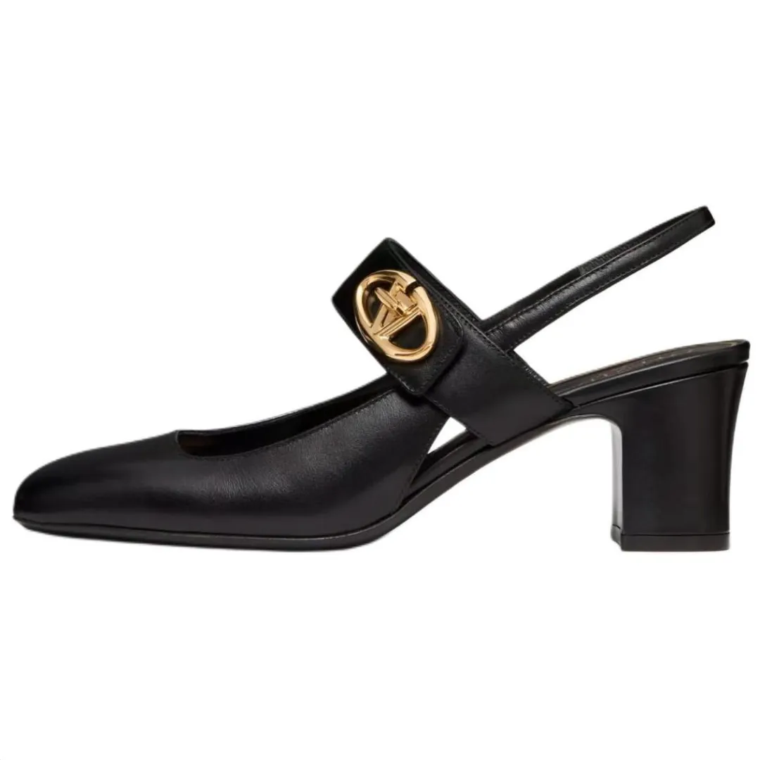 Valentino Vlogo GARAVANI High Heels 6CM Women's Black