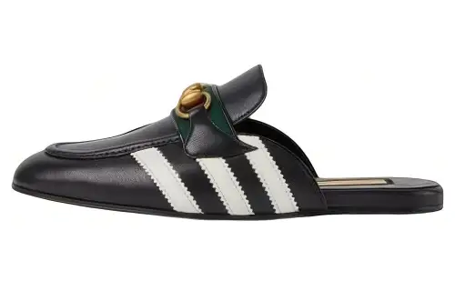 GUCCI X Adidas Horsebit Slippers Black Women's
