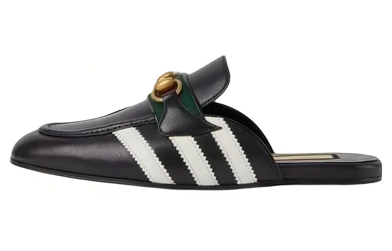 GUCCI X Adidas Horsebit Slippers Black Women's